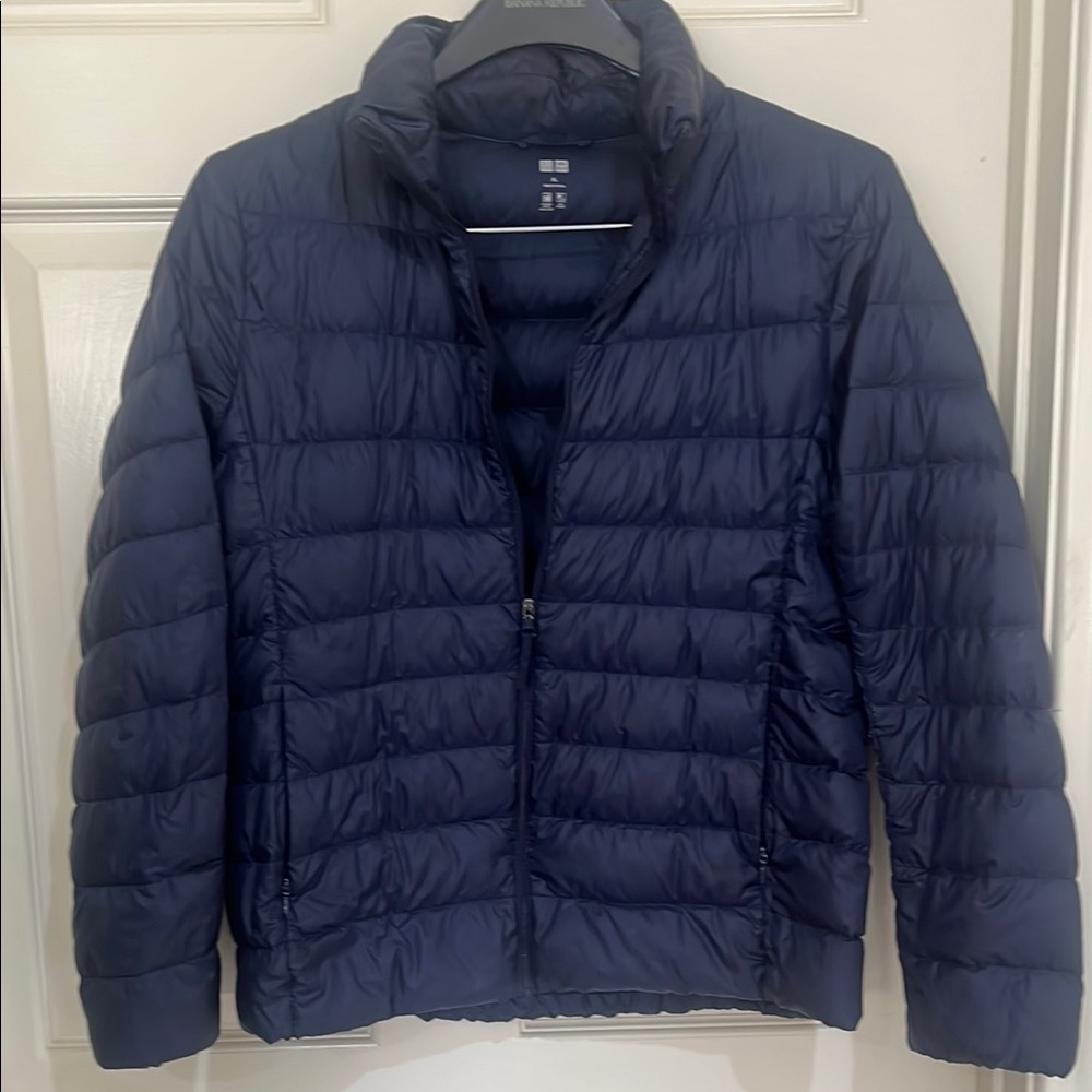 Uniqlo Blue Puffer Jacket Lightweight Quilted Design